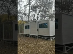 التثبيت السريع 20FT المنازل المسبقة الصنع الدرجة 8 مقاومة الزلزال الخشب المقلد أو أرضية البيكسيك سهلة