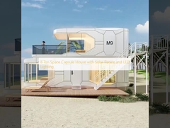 منزل كبسولة فضائية يبلغ وزنها 8 أطنان مع ألواح شمسية وإضاءة LED