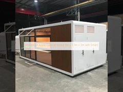 منزل كبسولة التفاح المقاوم للرياح 6 متر × 3.3 متر × 3 متر مع قفل ذكي