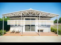 منزل الحاوية القابل للتوسع بطول 40 قدمًا مع مساحة 72 مترًا مربعًا مساحة المعيشة اللون المخصص والأنابيب الجاهزة للاستخدام