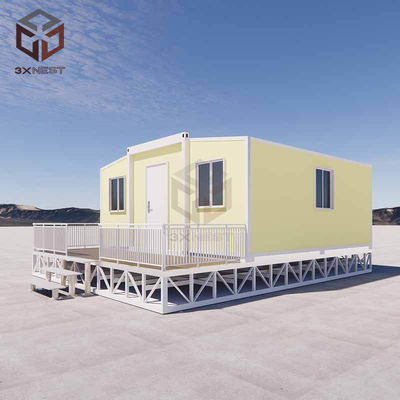 شراء الدرجة 8 مقاومة لزلزال منزل الحاويات مزدوج الجناح مع شرفة سهلة التثبيت online manufacture