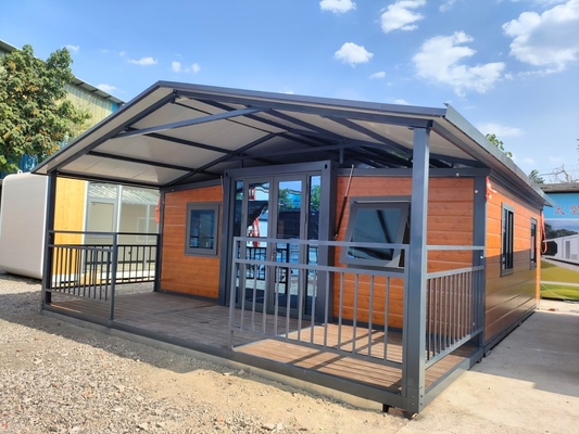 شراء 40ft Expandable Container Home with 2200mm Fold Size 5900x6300x2480mm Extended Size and Accessories Included online manufacture