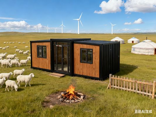 شراء Customized Design Foldable 20ft Container with Thermal-break Aluminum Double Door and 50mm EPS Roof تصنيع عبر الإنترنت