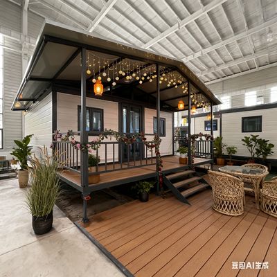 شراء 2-4 People Accommodated Luxury Prefabricated 20ft House with 2.0mm Bending Parts Steel Column Construction Design online manufacture