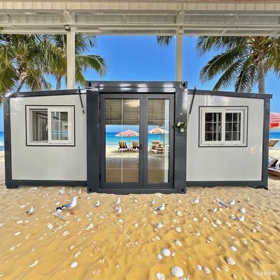 شراء Expandable double wing 20 Foot container house featuring 50mm/75mm Sandwich Panel and 2 KN/m2 Floor Permitted Loading online manufacture