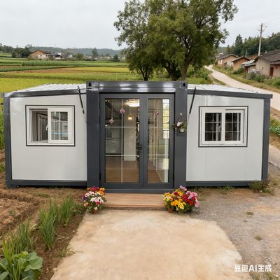 شراء 50-75 مم EPS ساندوتش لوحة قابلة للطي 20ft حاوية بسعة 1,172 قدم مكعب وأبعاد مطوية L5900 * W2200 * 2480mm تصنيع عبر الإنترنت