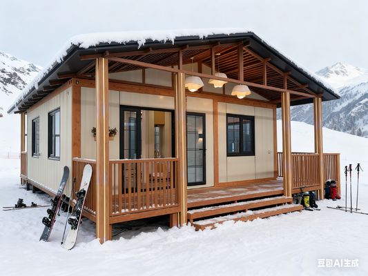 شراء منزل حاويات قابلة للتوسع مع سقف غابل 5.5 طن الوزن الصافي و L5700 * W6660 * H2650mm الحجم المنزل الصغير المجهز تصنيع عبر الإنترنت