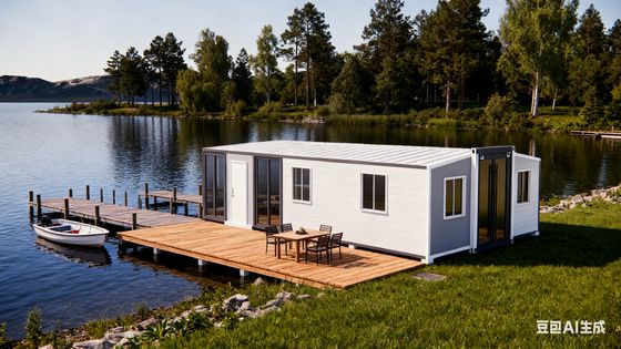 شراء 56 Square Meters Prefab Folding House with 75mm EPS Wallboard and 30 Years Lifespan for Durable Living تصنيع عبر الإنترنت