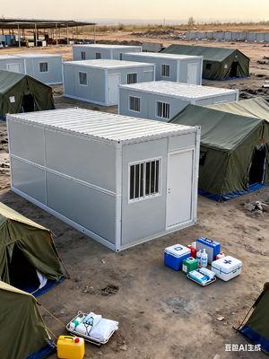 شراء Expandable Prefab House with Sound Insulation ≥ 30dB and Outer Dimensions 5800*2400*2896mm for Roof Live Road 0.5KN/㎡ تصنيع عبر الإنترنت