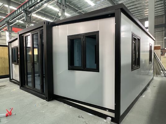 شراء Foldable 20ft Container with Expandable Size L5900 W6300 H2480 Optional Bedroom Door and Transportable Design تصنيع عبر الإنترنت