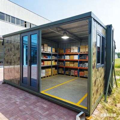 شراء Fully Galvanized Side Frame Prefab Folding House with Grade 8 Earthquake Resistance and Wet-Dry Separation Bathroom تصنيع عبر الإنترنت