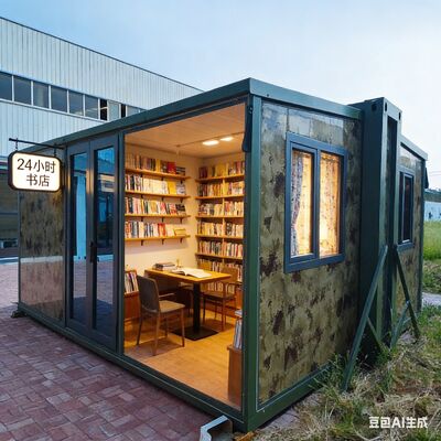 شراء Prefab Folding House with 27.5 Square Meters Floor Area, Grade 8 Earthquake Resistance, and Fully Galvanized Side Frame تصنيع عبر الإنترنت