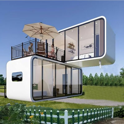 6m Apple Capsule House حاوية الكابينة هيكل الفولاذ المغلف
