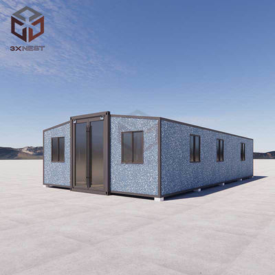 40ft حاوية قابلة للتوسع المنزل المأوى المؤقت مع الحمام