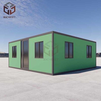 الصلب المغلف بيت طابقة حزمة قابلة للتوسع 20ft الحاوية المنزل