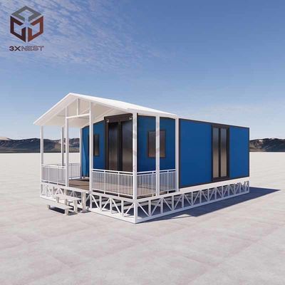 هيكل فولاذي 20FT منازل مصنوعة مسبقاً تثبيت سهل وسريع ممكناً
