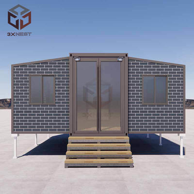 EPS/PU/Rock Wool Sandwich Panel 20FT منازل مصنوعة مسبقاً للسكن المؤقت أو الدائم
