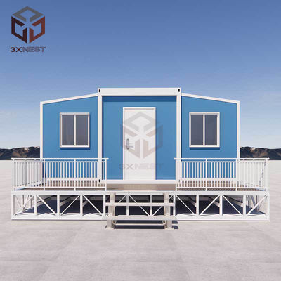 الإسكان المؤقت أو الدائم منزل الحاويات مزدوج الجناح يمكن توسيعه هل غطيت