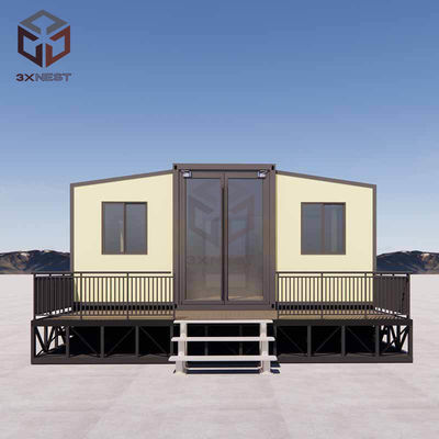 سهلة وسريعة التثبيت 20FT منازل مصنوعة مسبقا مع هيكل الصلب و PVC النافذة المنزلقة
