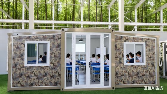 حاويات ساندويتش EPS قابلة للطي مقاس 75 مم 20 قدم مع شرفة ولوح جداري قابل للتخصيص