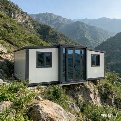 حاوية قابلة للطي بالكامل ومجلفنة بطول 20 قدمًا مع تصميم منزل قابل للتخصيص وباب دخول اختياري