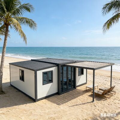 حاوية قابلة للطي بطول 20 قدمًا بمساحة أرضية 37 مترًا مربعًا تلبي معايير السلامة الدولية وعمر افتراضي يزيد عن 20 عامًا للإسكان المعياري