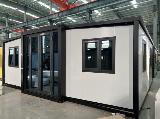 Durable Foldable 20ft Container with More Than 20 Years Life Span, Fully Galvanized Side Frame, and Customizable Terrace Area