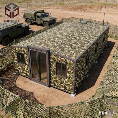 منزل الحاوية القابلة للتوسع بطول 40 قدمًا مع إطار جانبي مصقول بالكامل ، وعزل رغوة البولي يوريثان ، ومقاومة الزلزال درجة 8