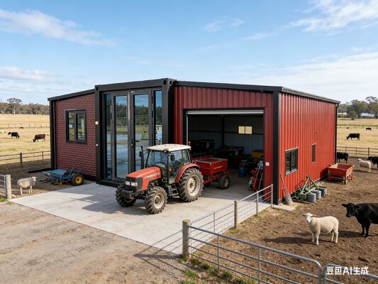 حاوية قابلة للطي بطول 20 قدمًا مع مكونات مجمعة مسبقًا وعزل حراري وعزل صوتي ومواد مقاومة للحريق للمعيشة المتنقلة