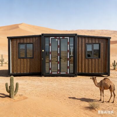 حاوية قابلة للطي تبلغ 20 قدمًا مع إطار جانبي مصقول بالكامل ، و شرفة قابلة للتخصيص ، ومعايير السلامة الدولية