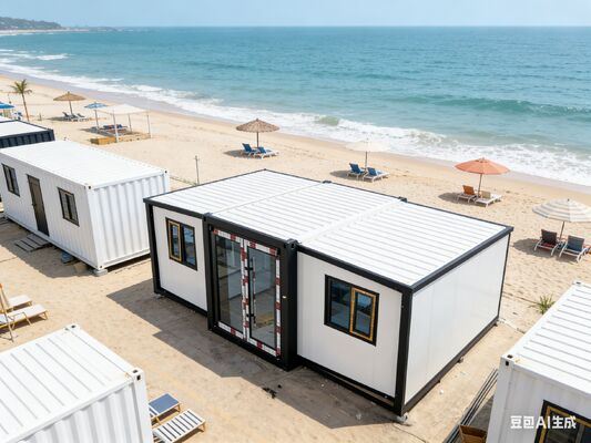 حاوية قابلة للطي 20ft مع 75mm ألواح ساندوتش EPS وحجم يمكن توسيعها L5900 W6300 H2480 للمنازل الصغيرة المسبقة الصياغة